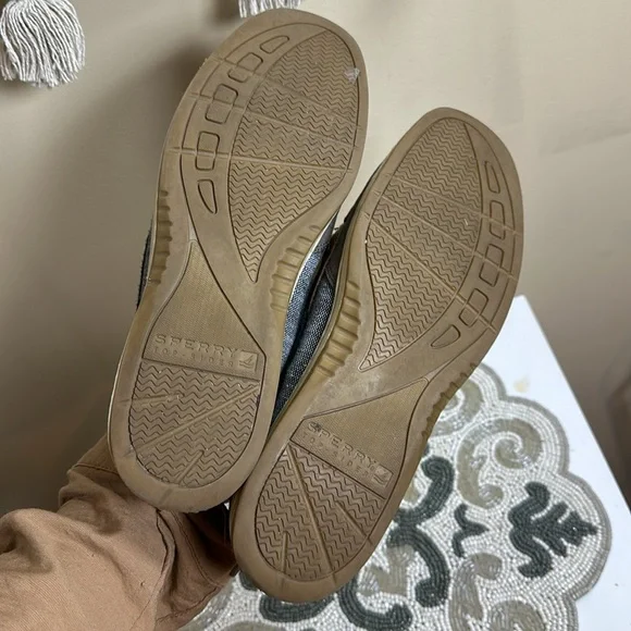 Grey tan and navy blue sperrys pro -sider - Picture 9 of 9